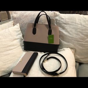 Kate Spade bag w/ optional shoulder strap & wallet